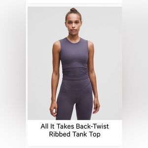 Lululemon All It Takes Back-Twist Ribbed Tank Top